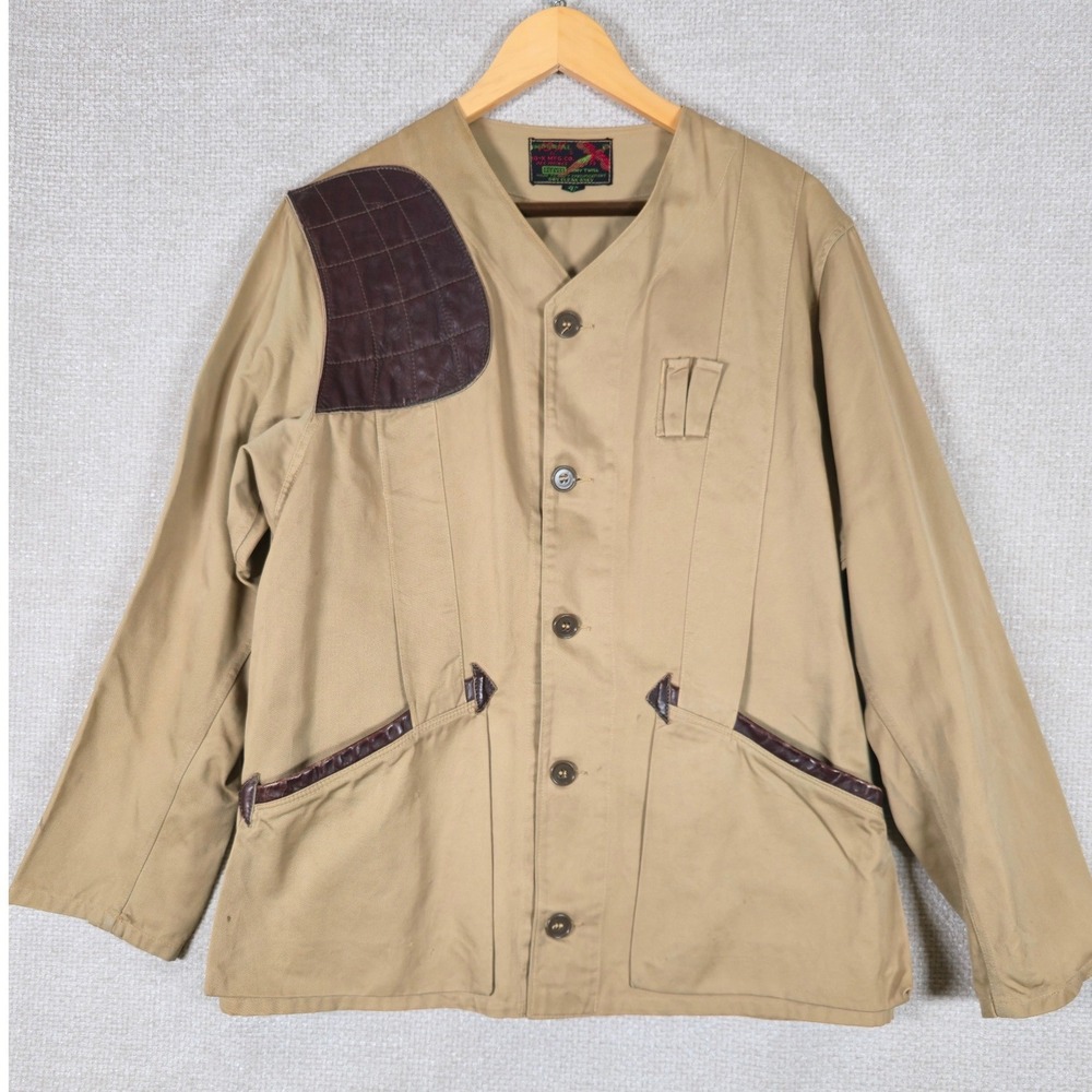 Shooting‎ Jacket Sz 42 Sanfordized Aristocrat 10-X Shooting Padded Beige Men VTG